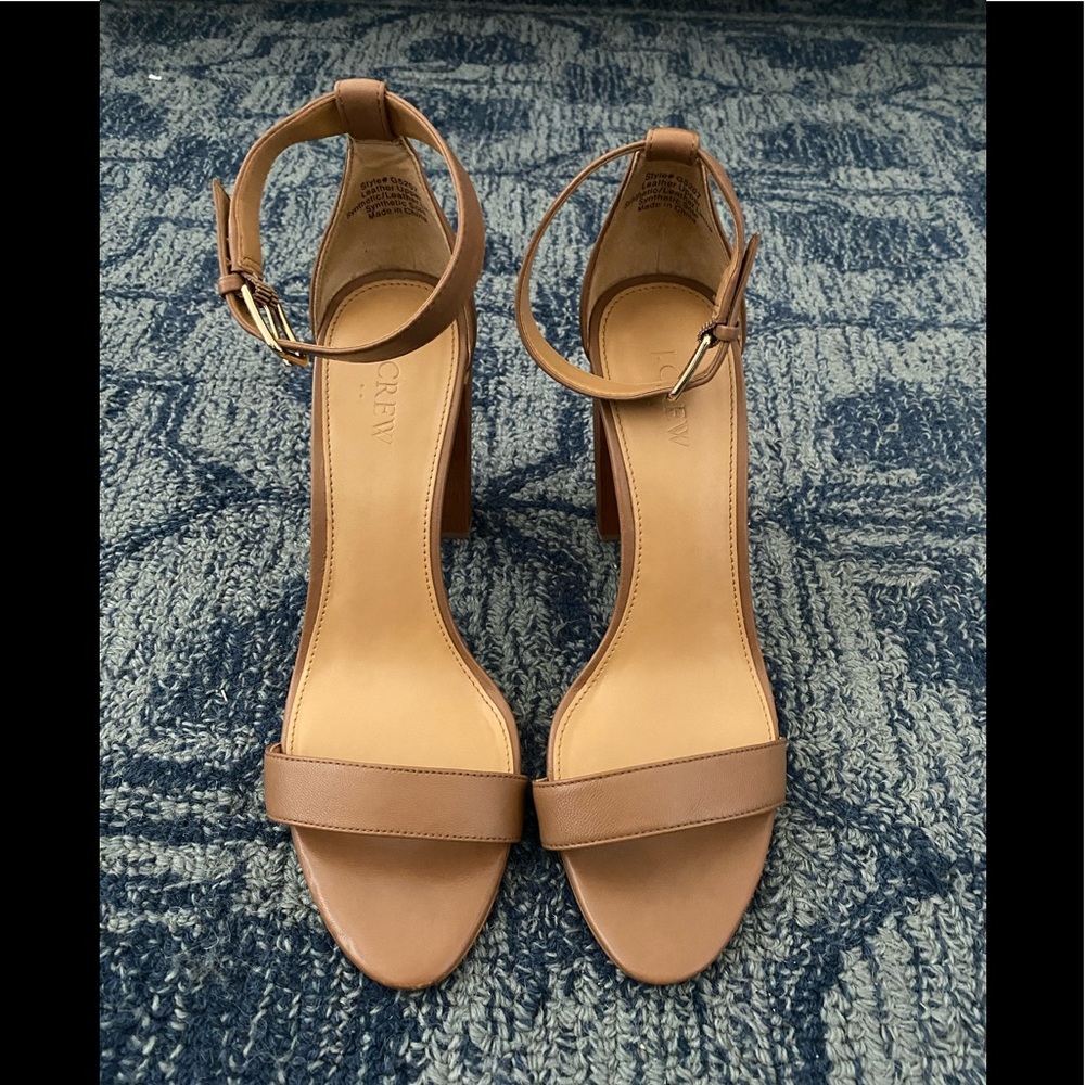 J.Crew | Leather Chunky Heel Sandal